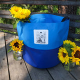 Dark Blue/Light Blue Collapsible Bucket Bag