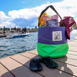 Purple/Green FunLuvin' Collapsible Bucket Bag