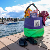 Purple/Green FunLuvin' Collapsible Bucket Bag