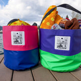 Purple/Green FunLuvin' Collapsible Bucket Bag