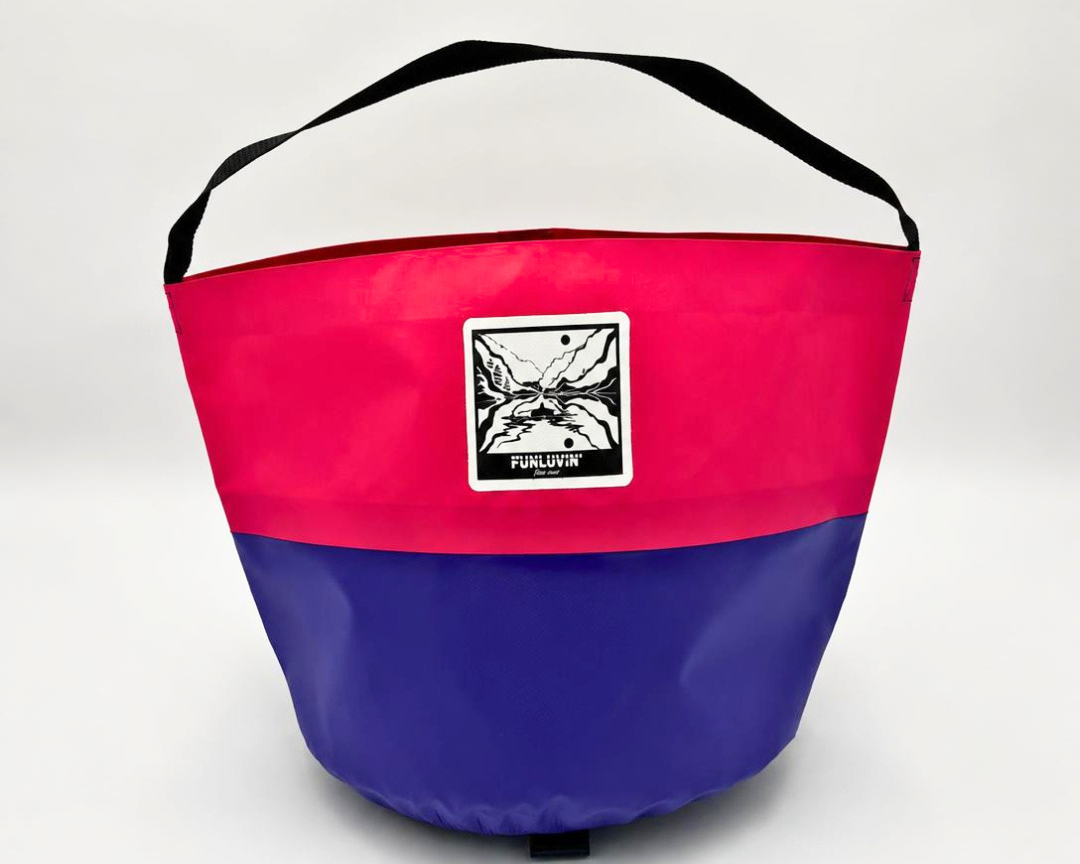 Purple/Pink Collapsible Bucket Bag