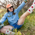 River Party Denim Pearl Snap (Work of Harris Collab)