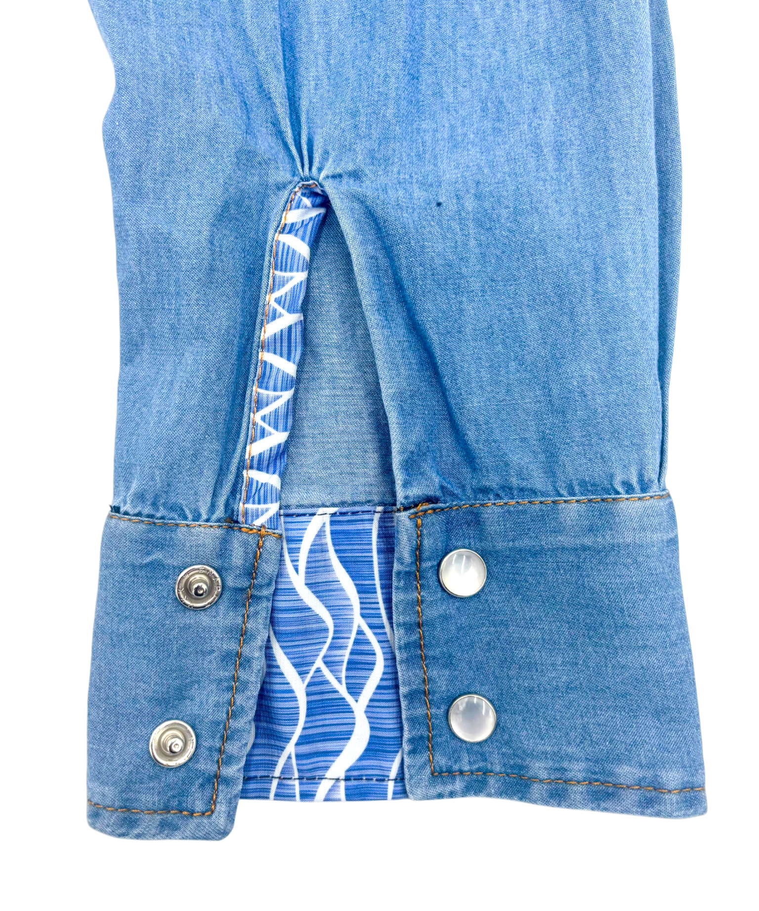 Wave Train Denim Pearl Snap