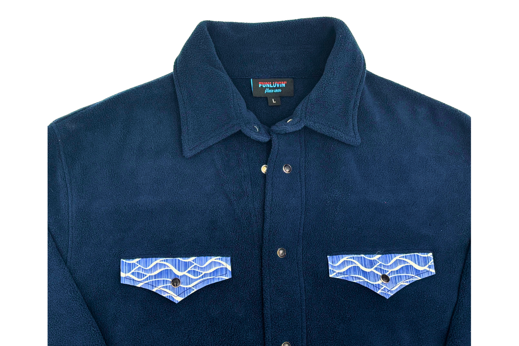 Men's/Relaxed Fit Wave Train Fleece Pearl Snap Shirt