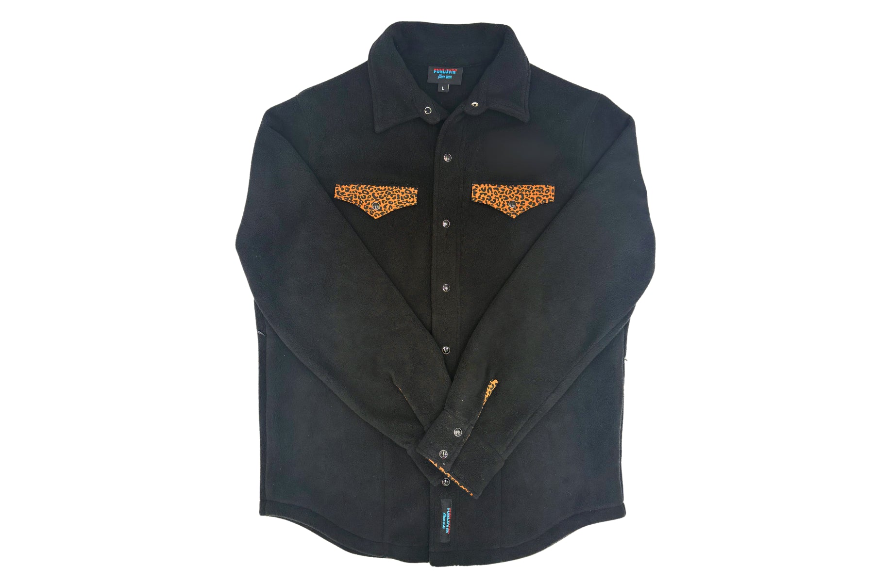Women's/Form Fit Georgie (Leopard Print) Fleece Pearl Snap Shirt