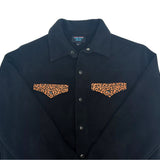 Women's/Form Fit Georgie (Leopard Print) Fleece Pearl Snap Shirt