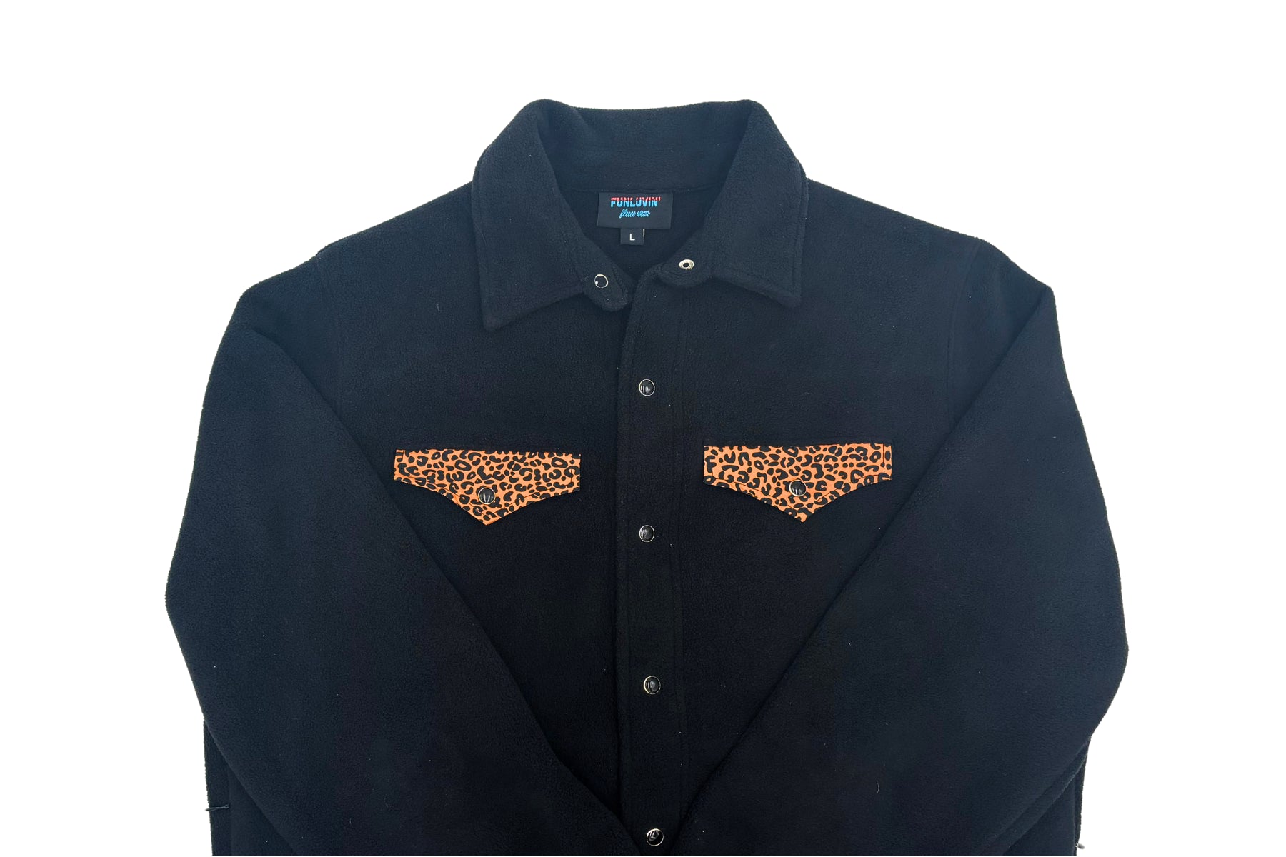 Women's/Form Fit Georgie (Leopard Print) Fleece Pearl Snap Shirt